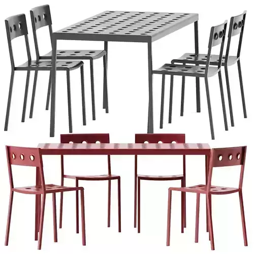 Balcony Chair and Table by Hay