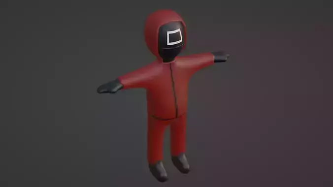 Squid Game Soldier Low-poly 3D model