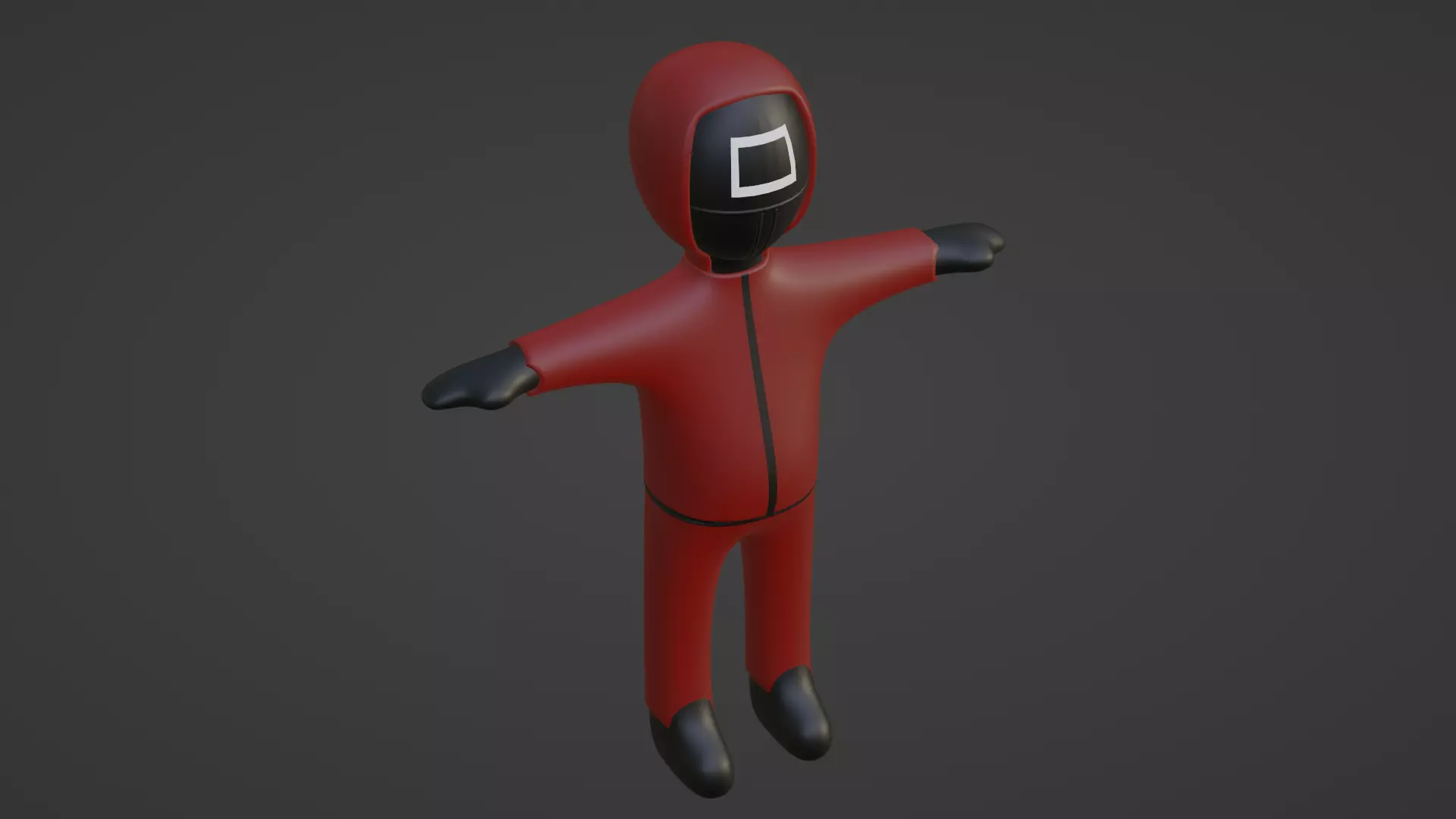 Squid Game Soldier Low-poly 3D model_0