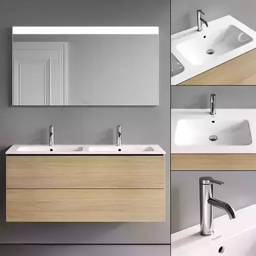 Duravit L-Cube Vanity Unit Set 4 3D model