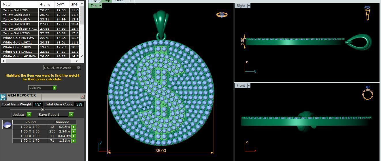 Doller Ice Pendent 3d Model And Render Detail 3D print model_6