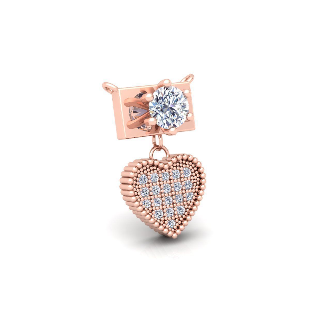 Heart Pendent 3d Model and Render Detail 3D print model_8