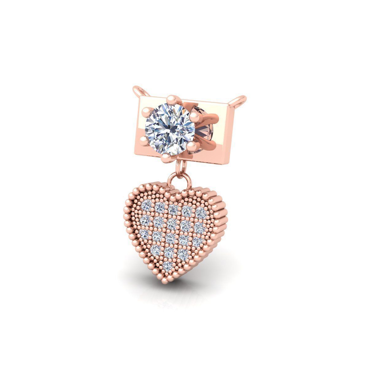 Heart Pendent 3d Model and Render Detail 3D print model_11