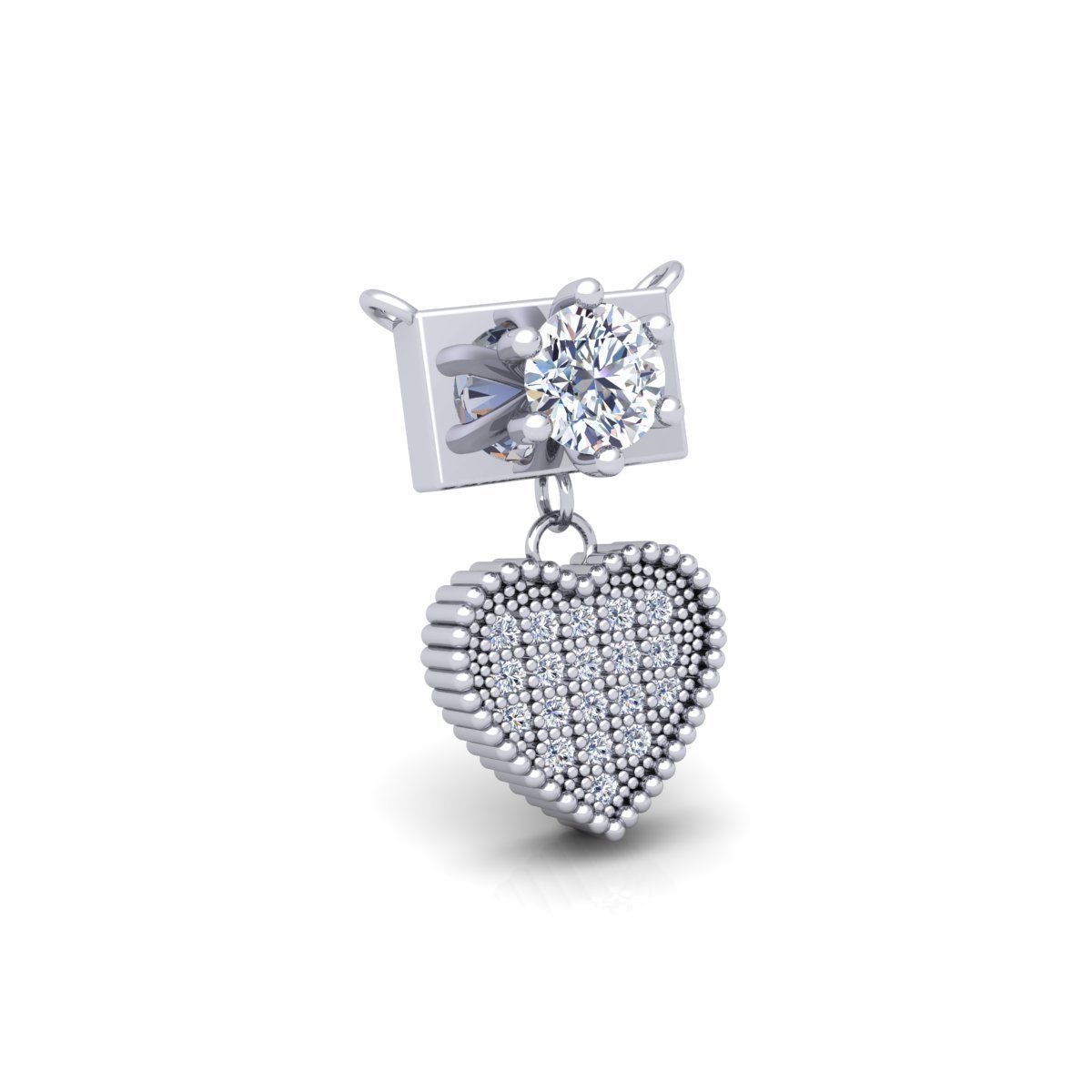 Heart Pendent 3d Model and Render Detail 3D print model_9