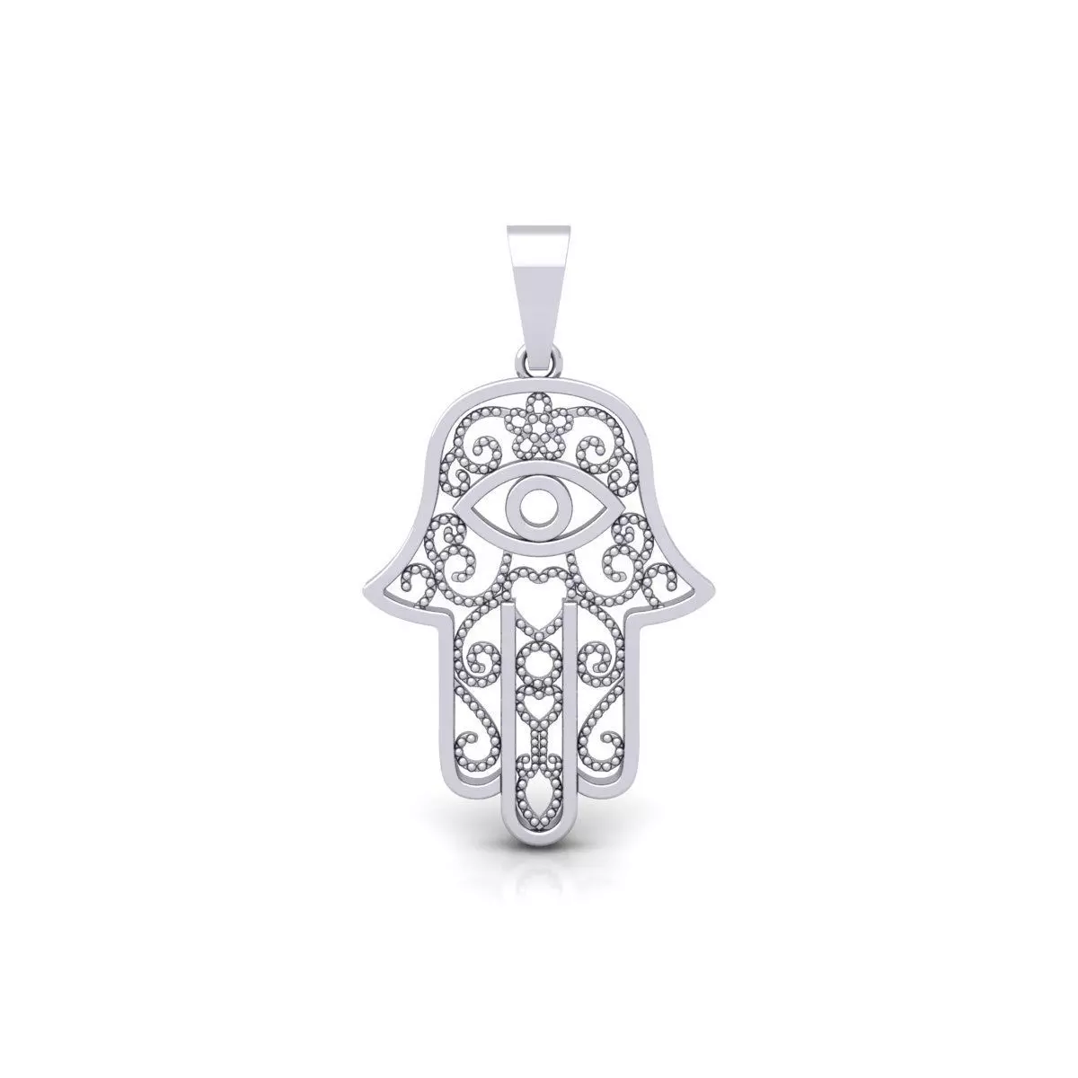 Hamsa Pendent 3d Model 3D print model_0