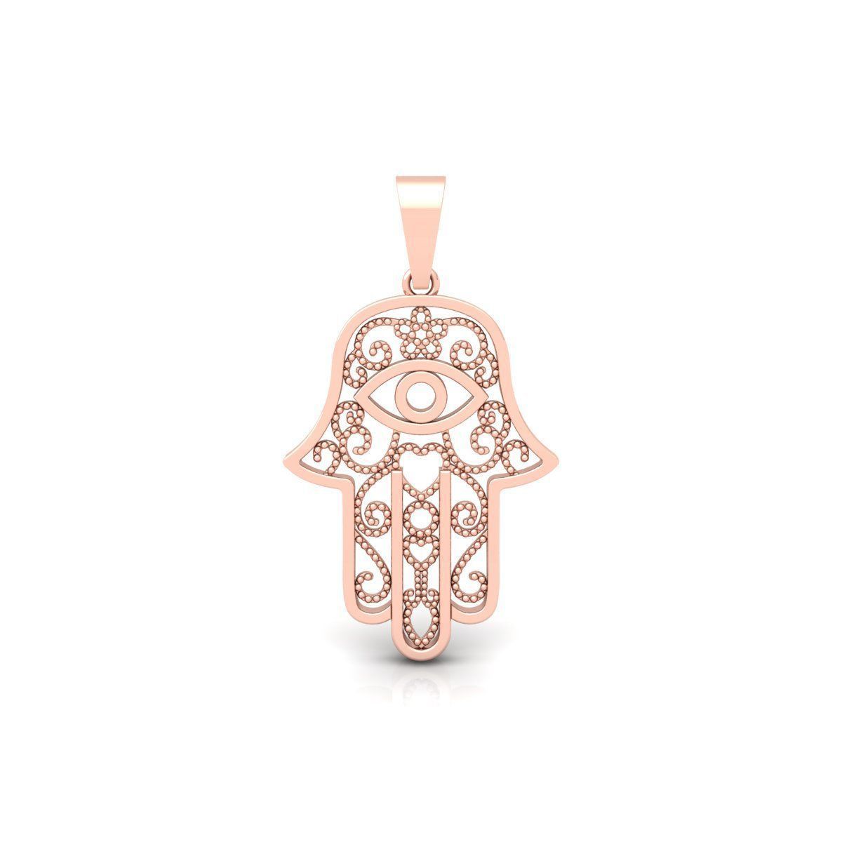 Hamsa Pendent 3d Model 3D print model_1