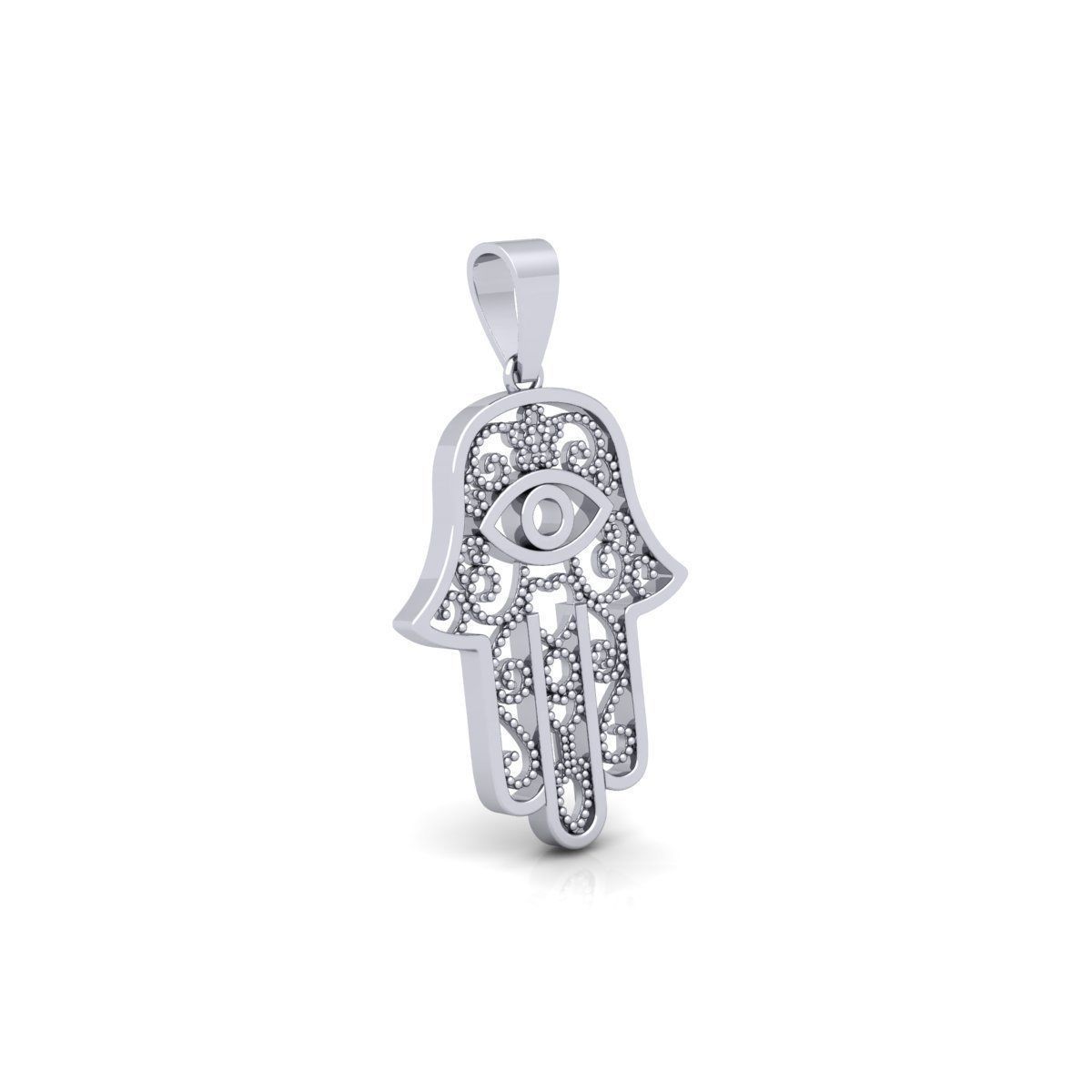 Hamsa Pendent 3d Model 3D print model_9