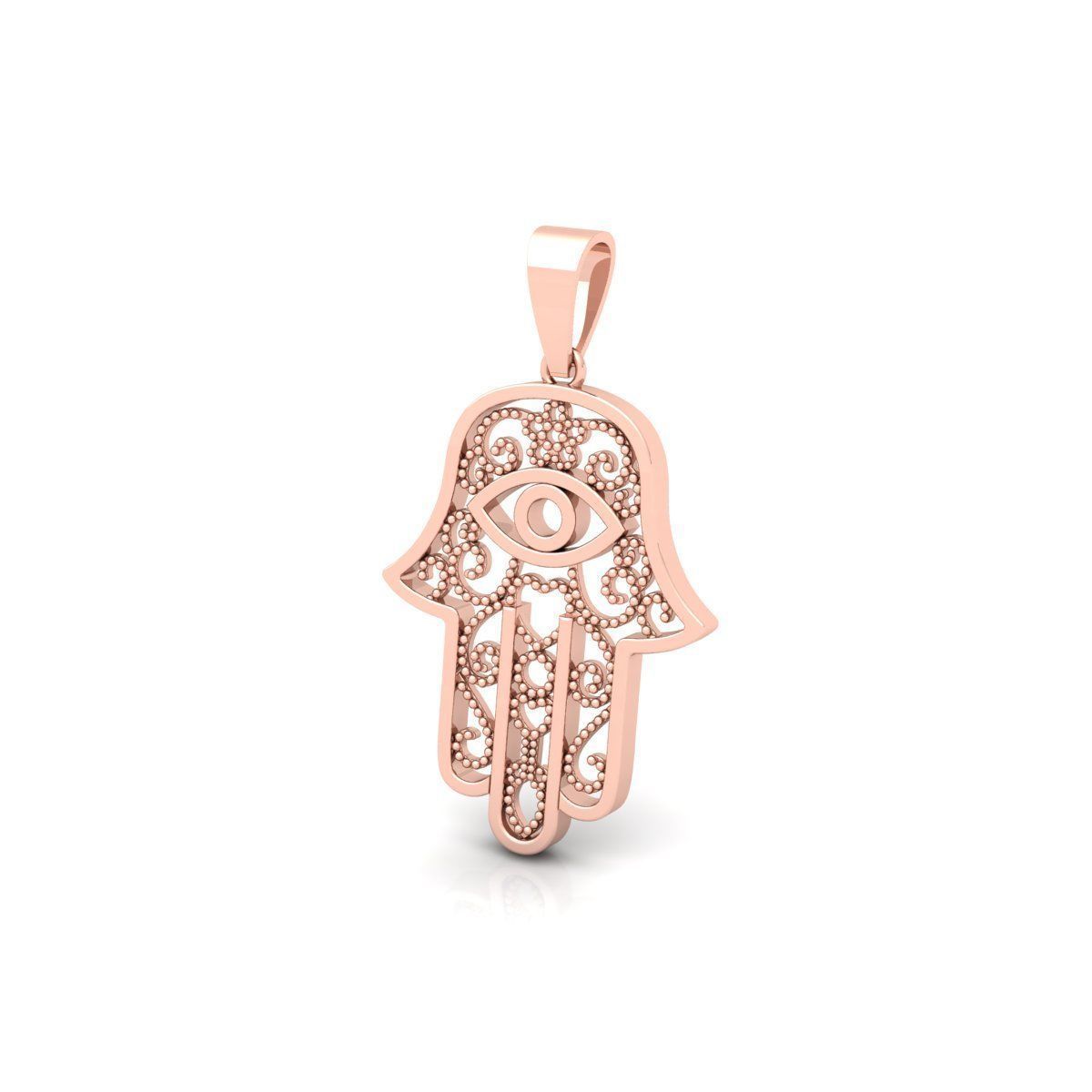 Hamsa Pendent 3d Model 3D print model_11