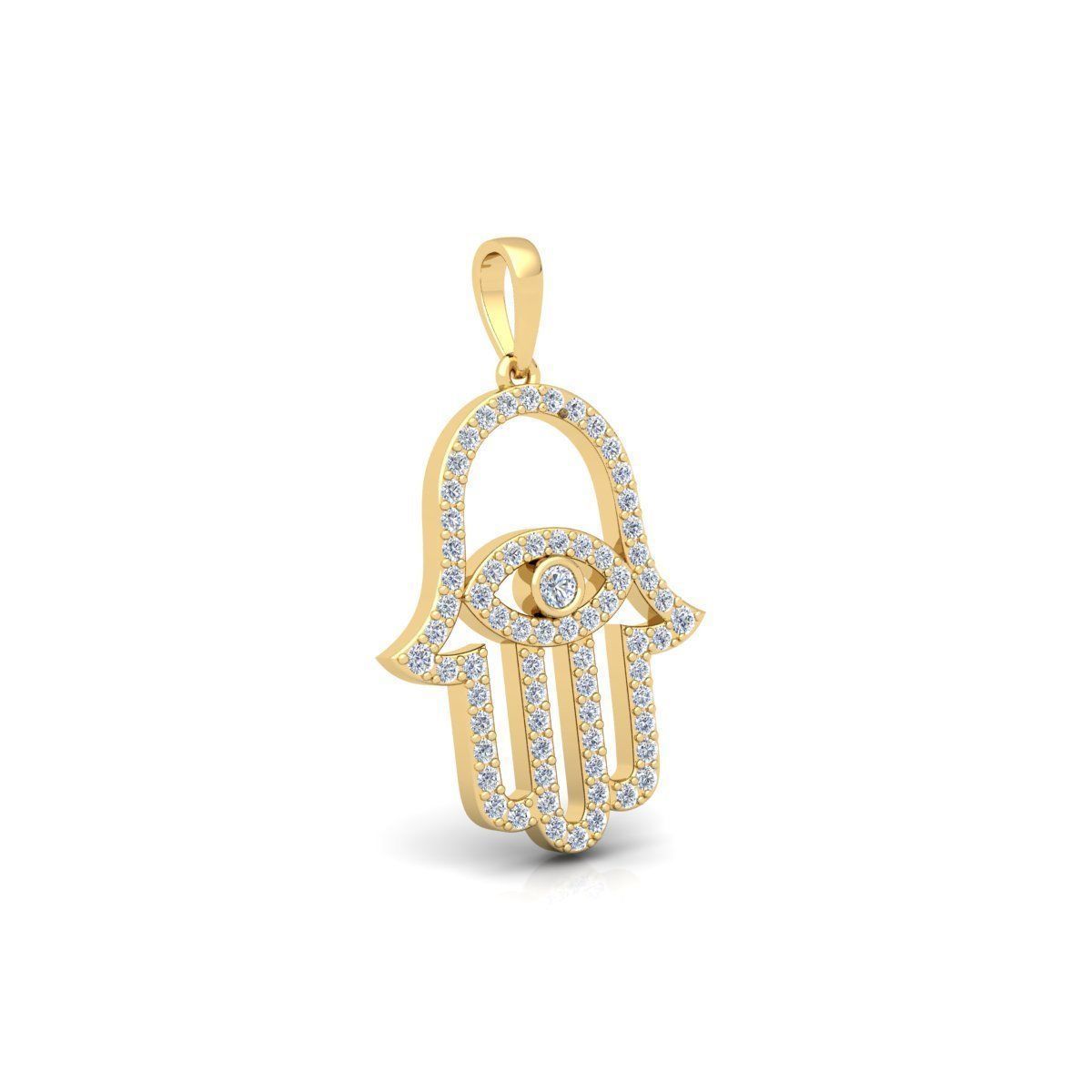 Hamsa Pendent 3d Model and Render  3D print model_3