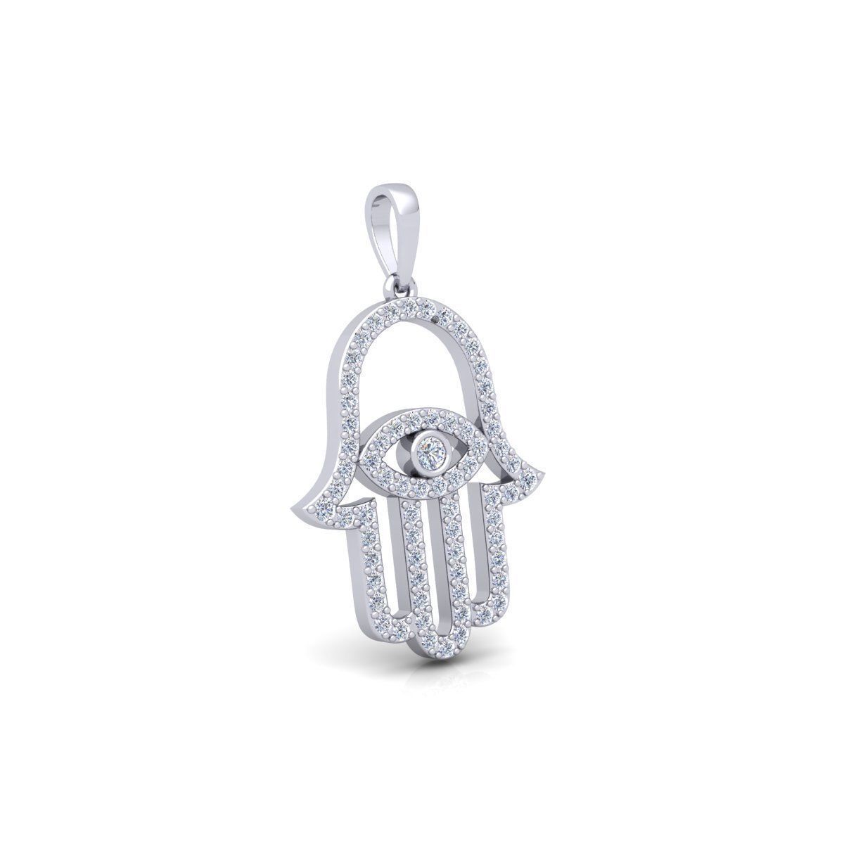 Hamsa Pendent 3d Model and Render  3D print model_9