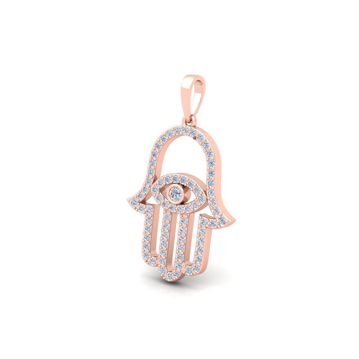 Hamsa Pendent 3d Model and Render  3D print model_11