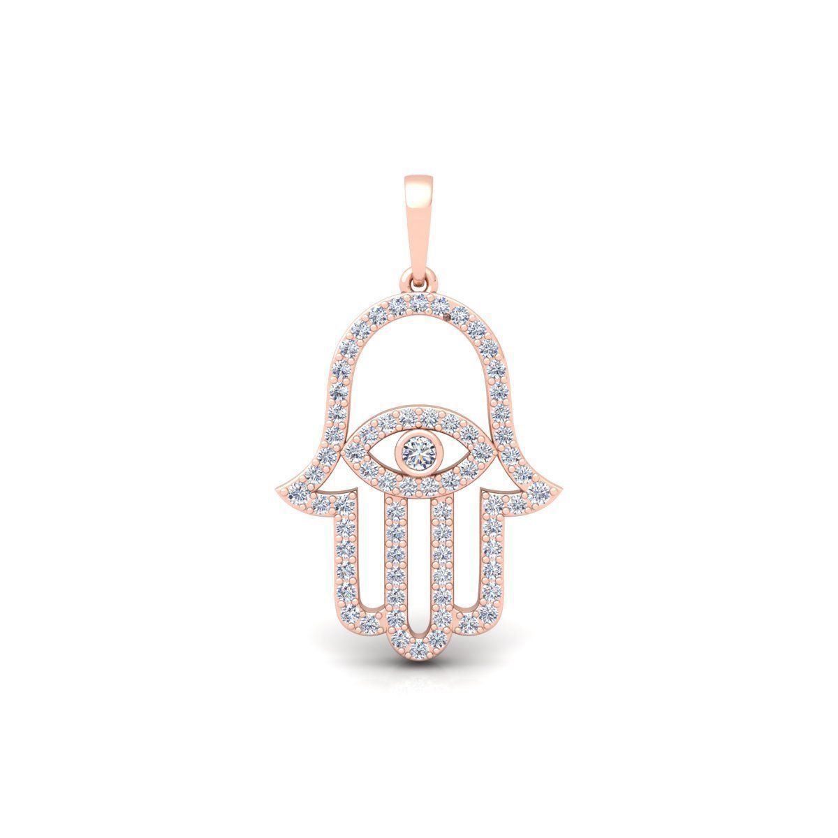 Hamsa Pendent 3d Model and Render  3D print model_7