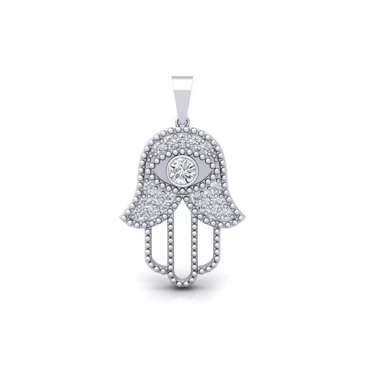 Hamsa Pendent 3d Model 3D print model_0