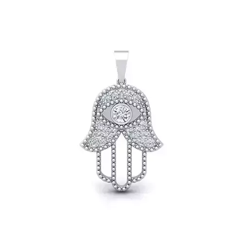 Hamsa Pendent 3d Model 3D print model