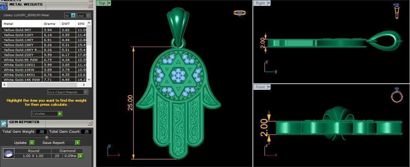 Hansa Pendent 3d Model and Render  3D print model_6