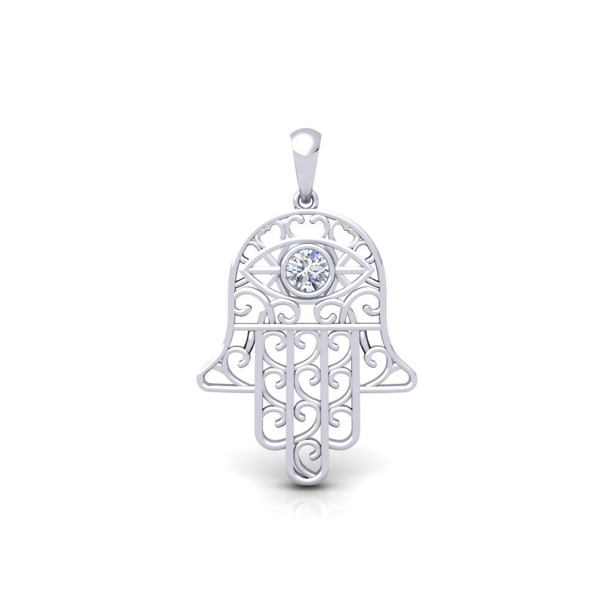 Hamsa Pendent 3d Model And Render  3D print model_2