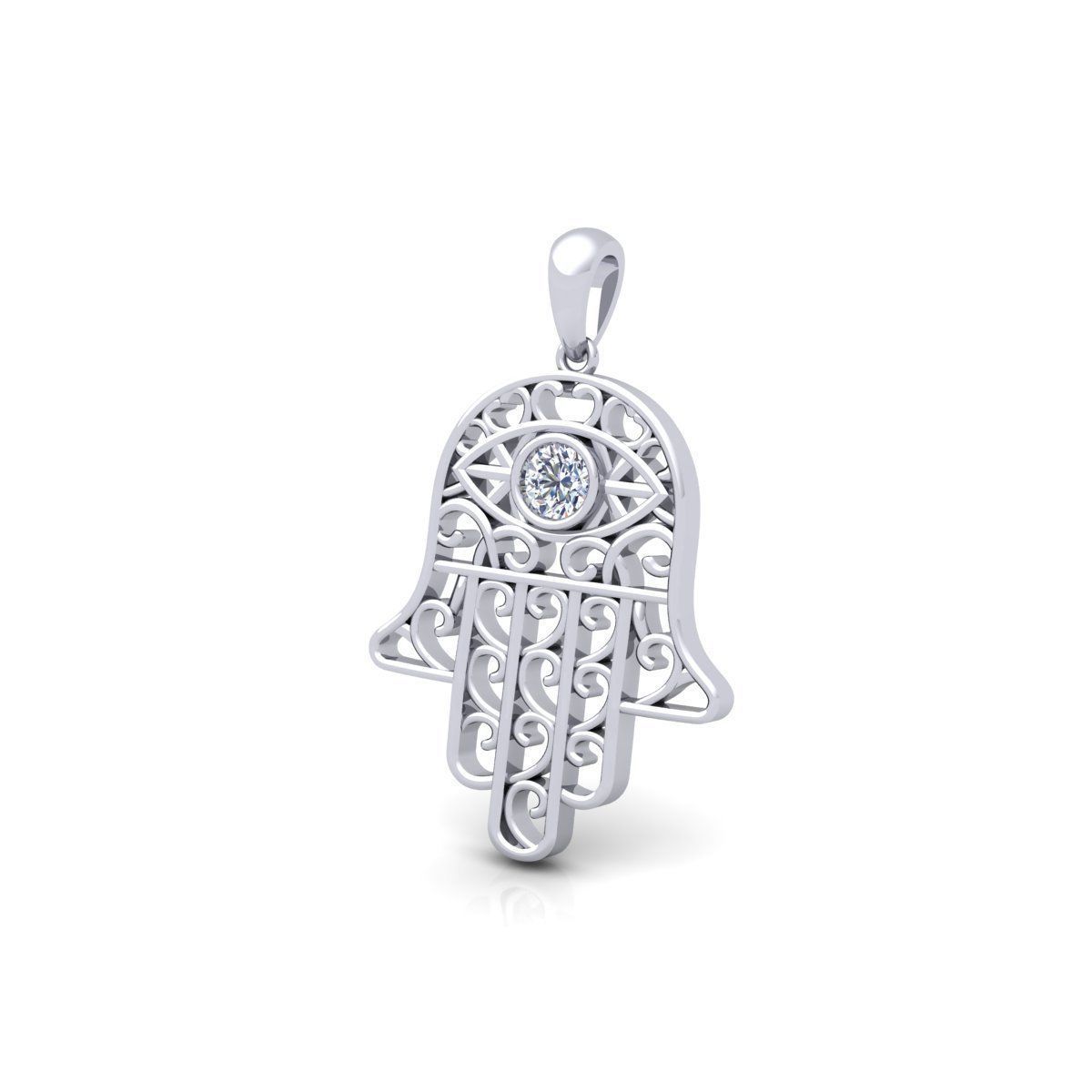 Hamsa Pendent 3d Model And Render  3D print model_12