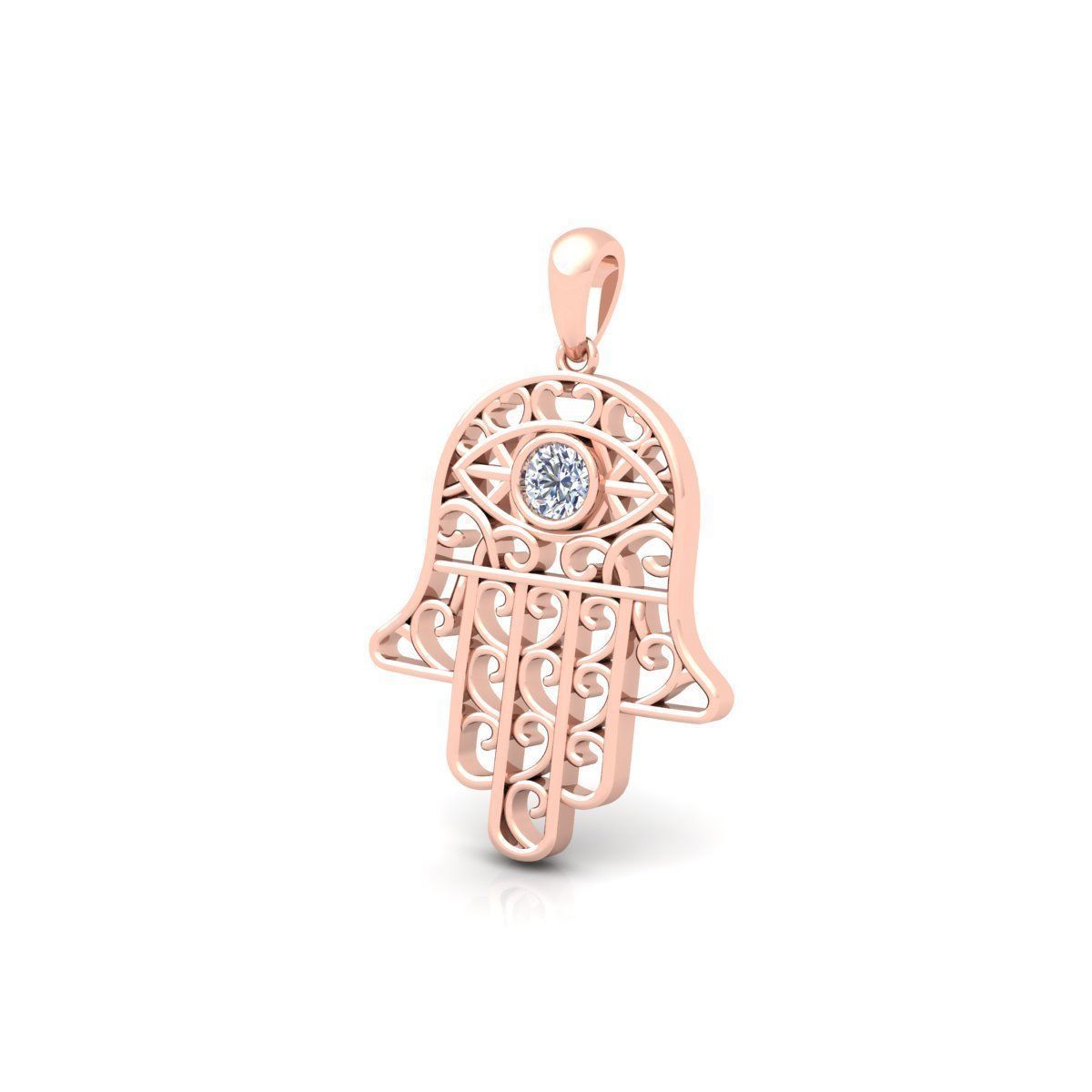 Hamsa Pendent 3d Model And Render  3D print model_11