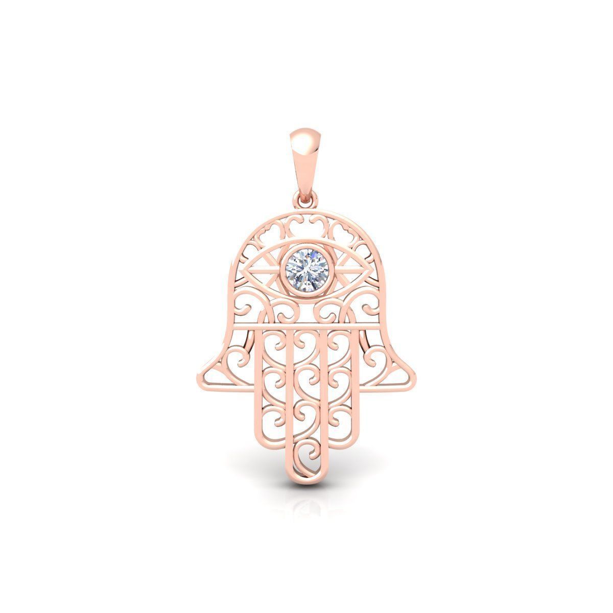 Hamsa Pendent 3d Model And Render  3D print model_1