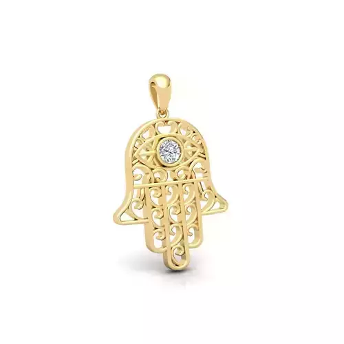 Hamsa Pendent 3d Model And Render  3D print model
