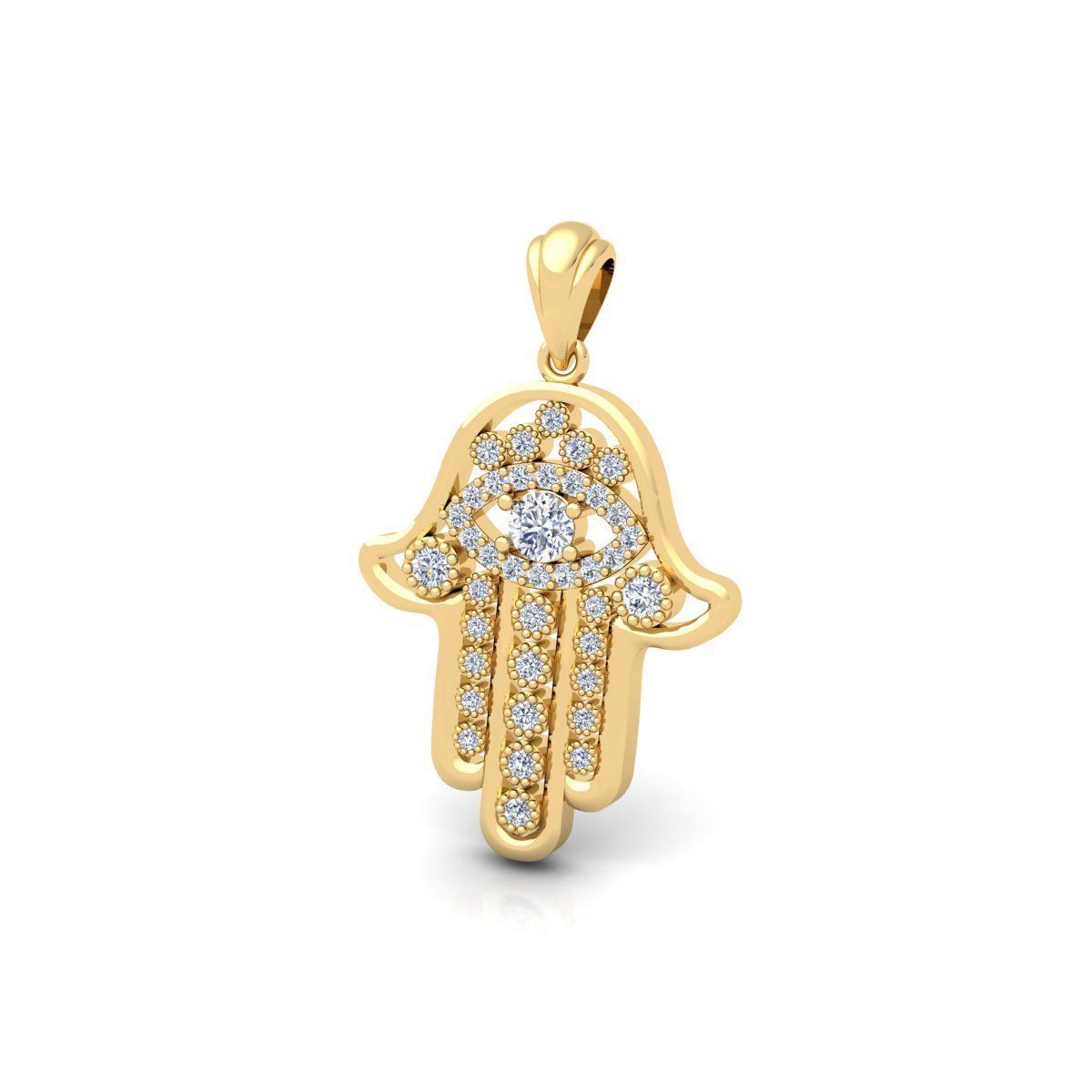 Hamsa Pendent 3d Model And Render  3D print model_10