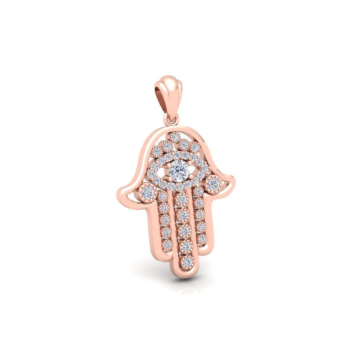 Hamsa Pendent 3d Model And Render  3D print model_8