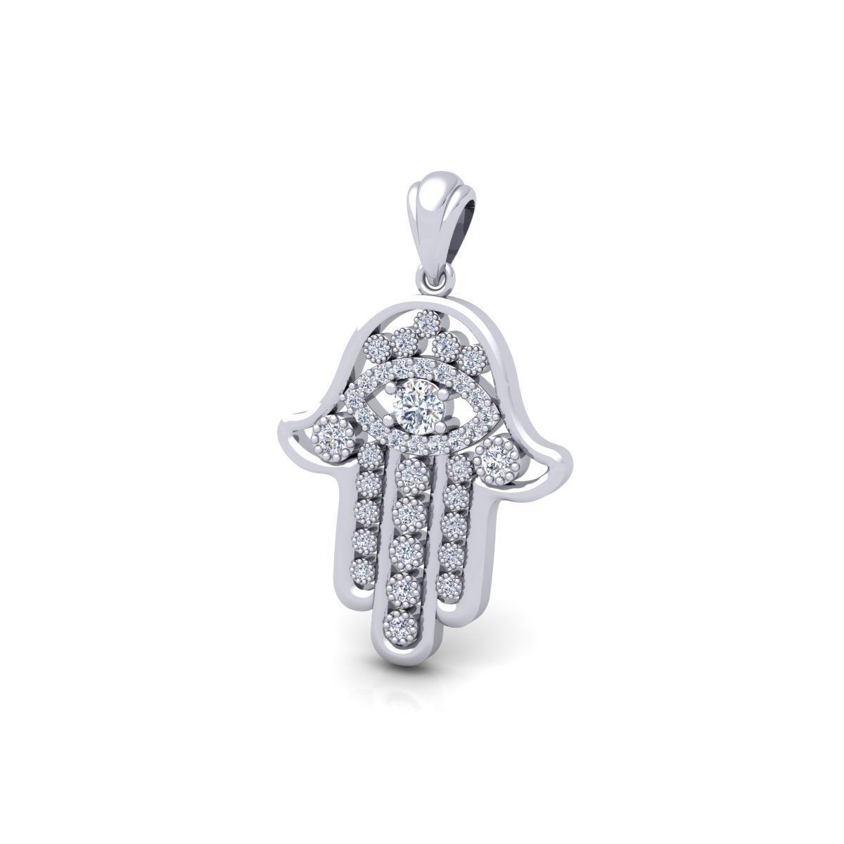 Hamsa Pendent 3d Model And Render  3D print model_12
