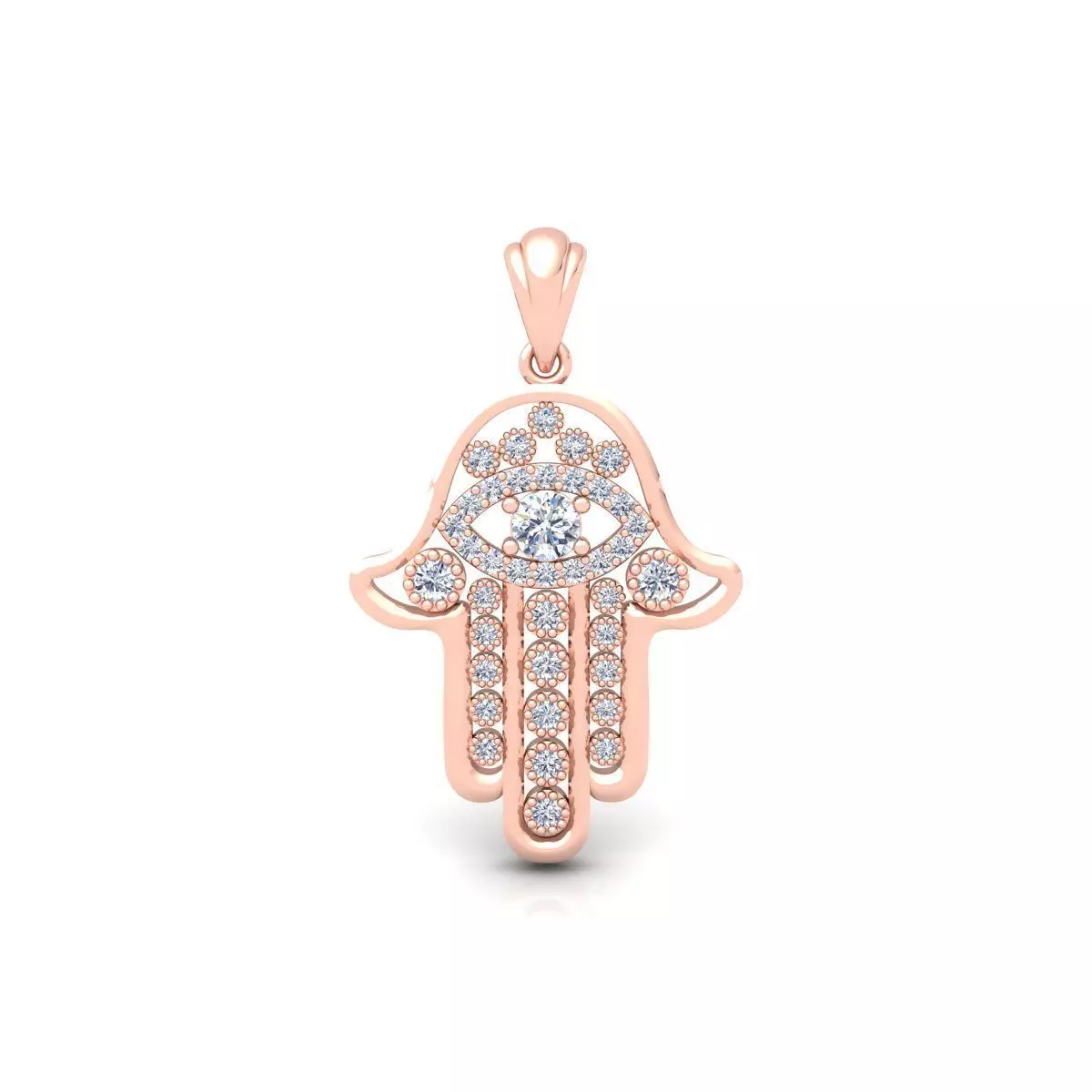 Hamsa Pendent 3d Model And Render  3D print model_0