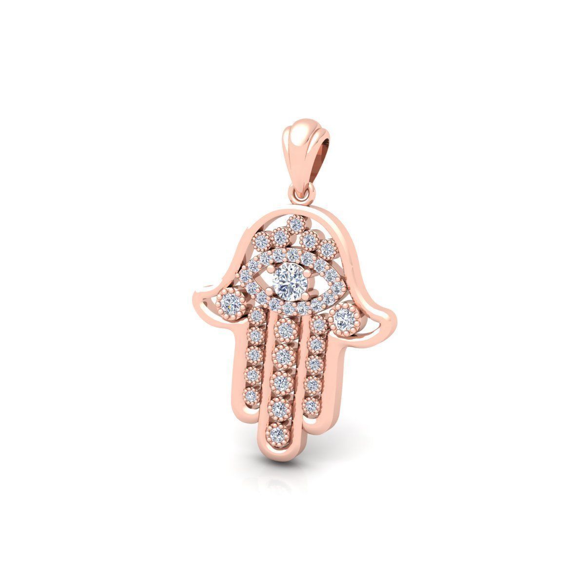 Hamsa Pendent 3d Model And Render  3D print model_11