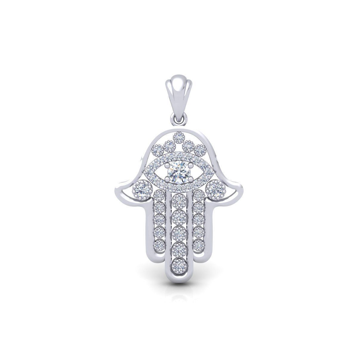 Hamsa Pendent 3d Model And Render  3D print model_2