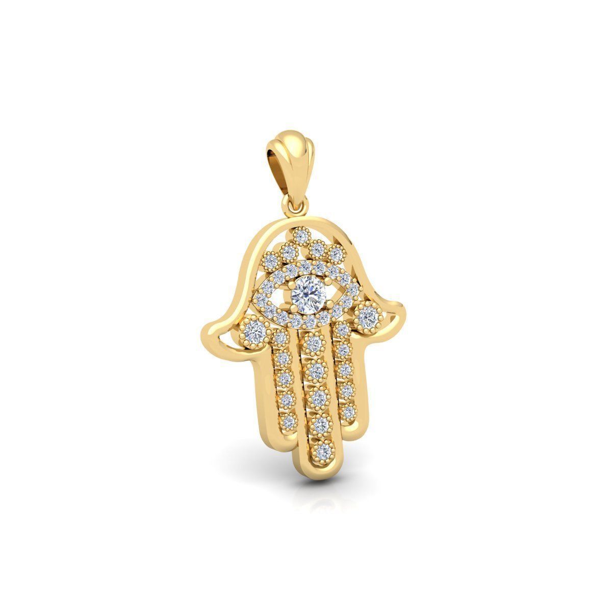 Hamsa Pendent 3d Model And Render  3D print model_7