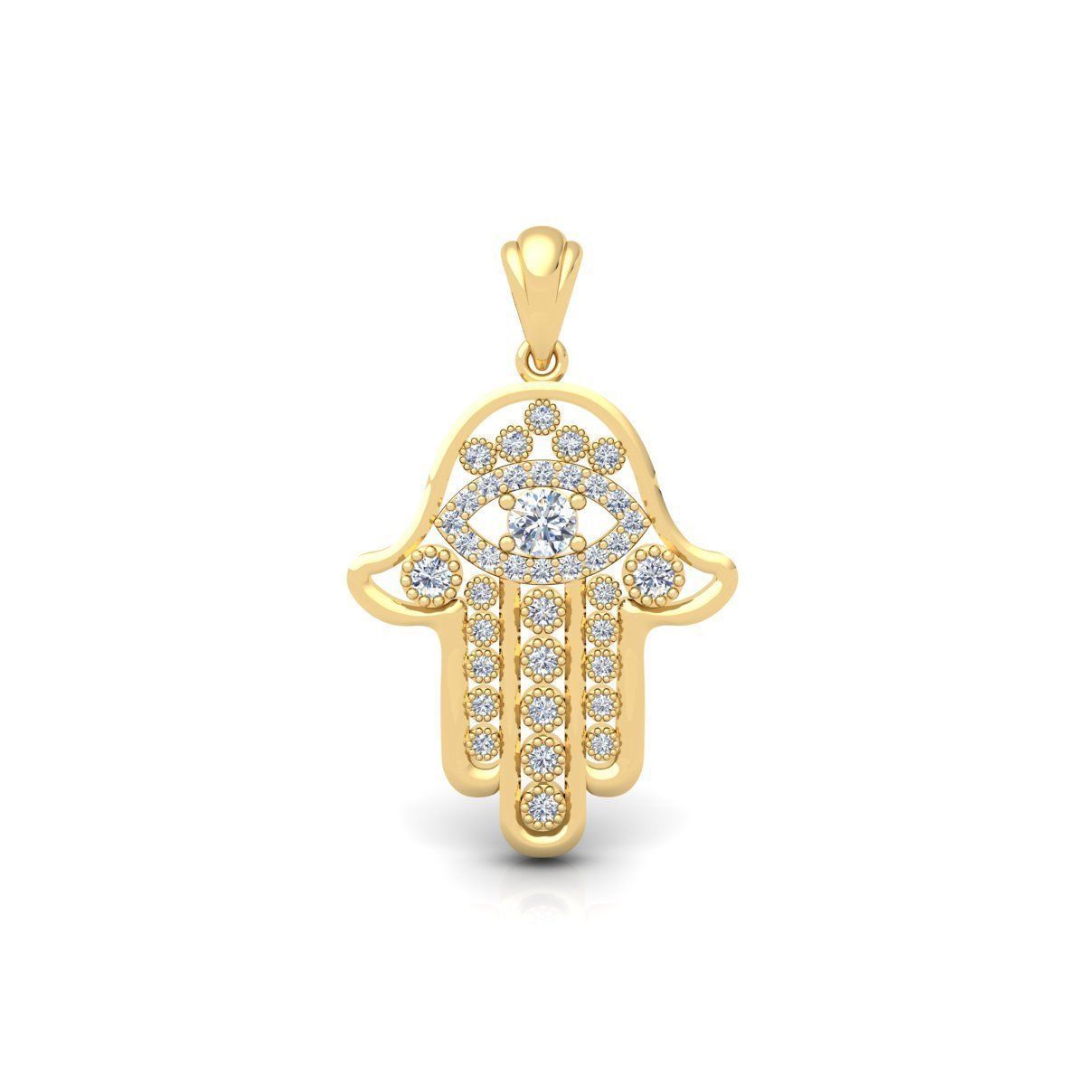 Hamsa Pendent 3d Model And Render  3D print model_1