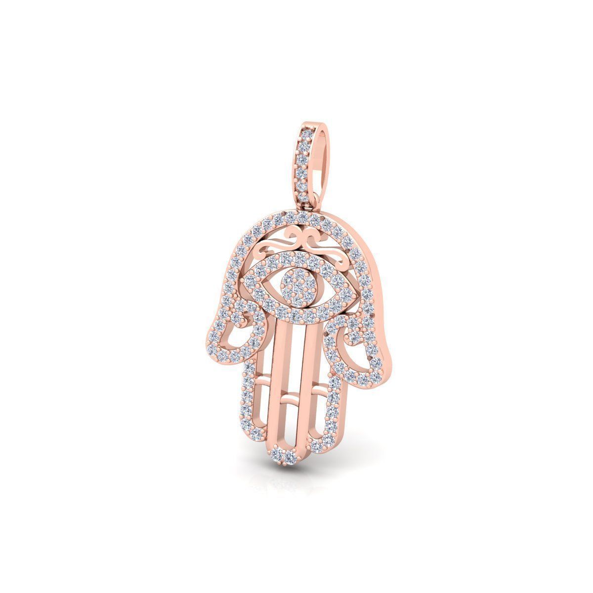 Hamsa Pendent 3d Model and Render 3D print model_11