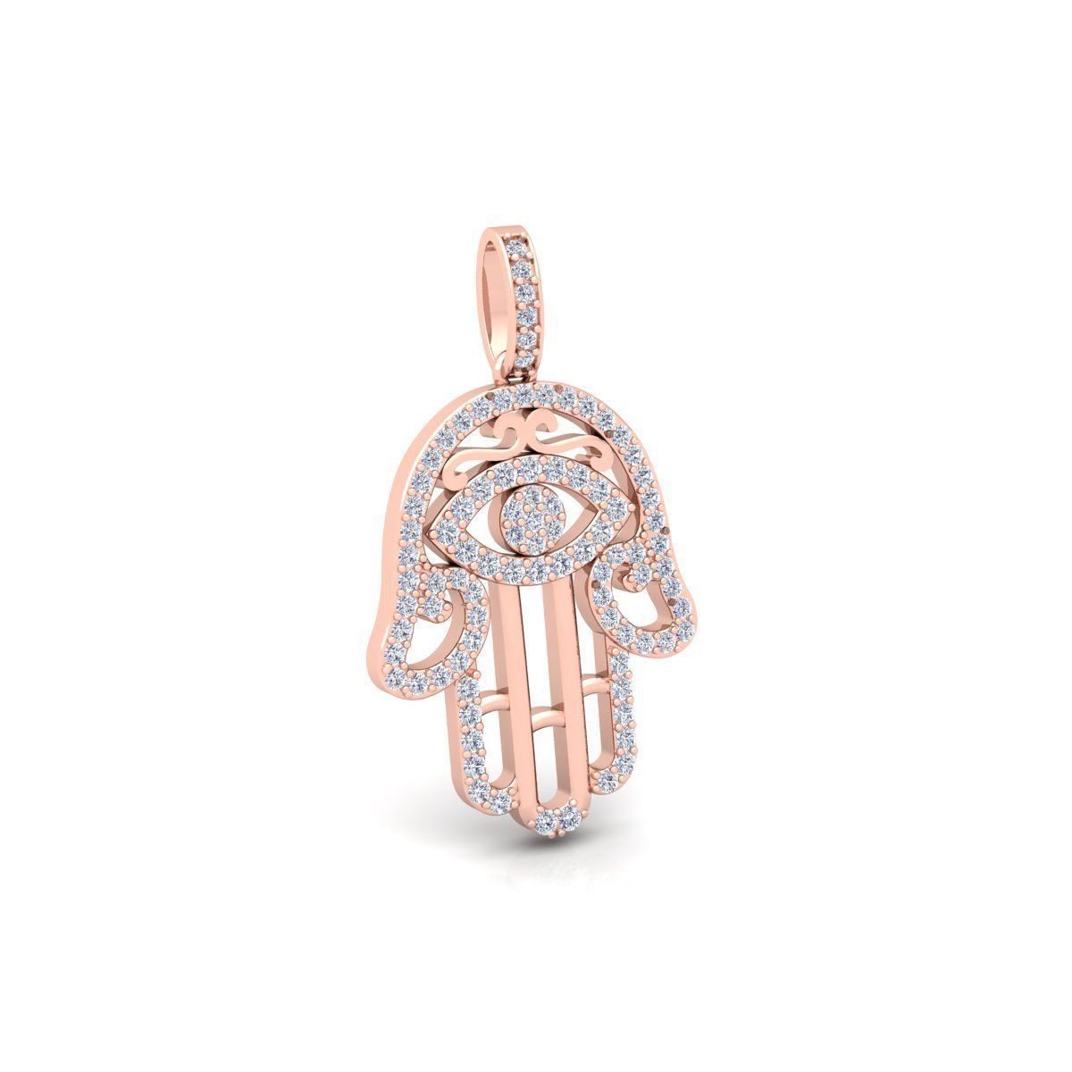Hamsa Pendent 3d Model and Render 3D print model_8