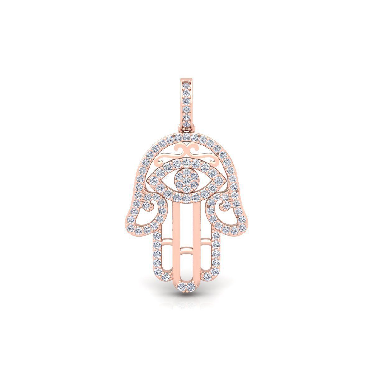 Hamsa Pendent 3d Model and Render 3D print model_1