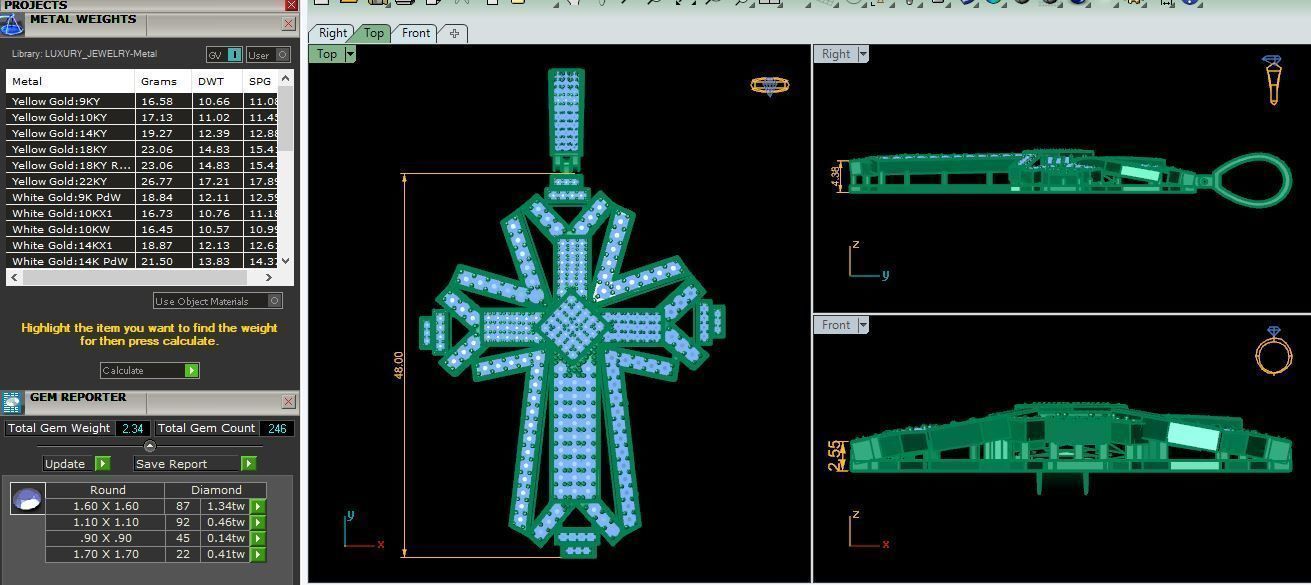 Cross Pendent 3d Model And Render  3D print model_3