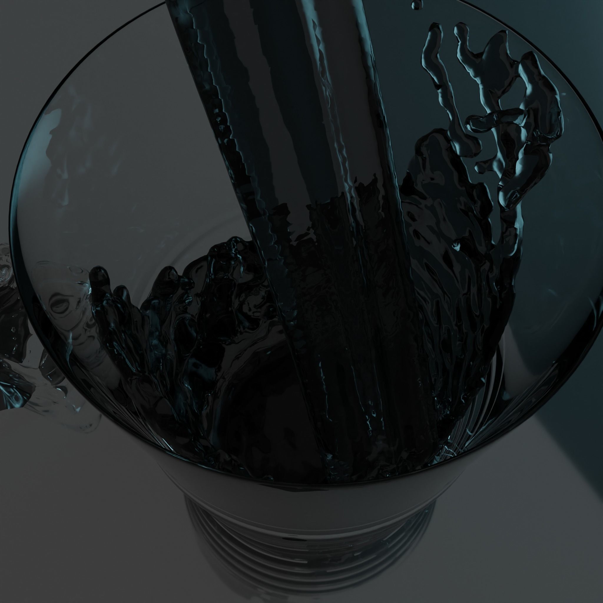 Water drink advertisement with icecubes 3D model_2