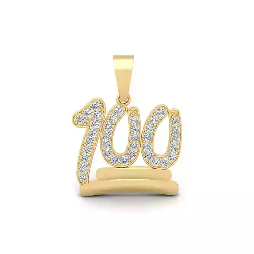 100 pendent 3d Model and Render Detail