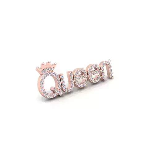 Queen Pendent 3d Model and Render Detail