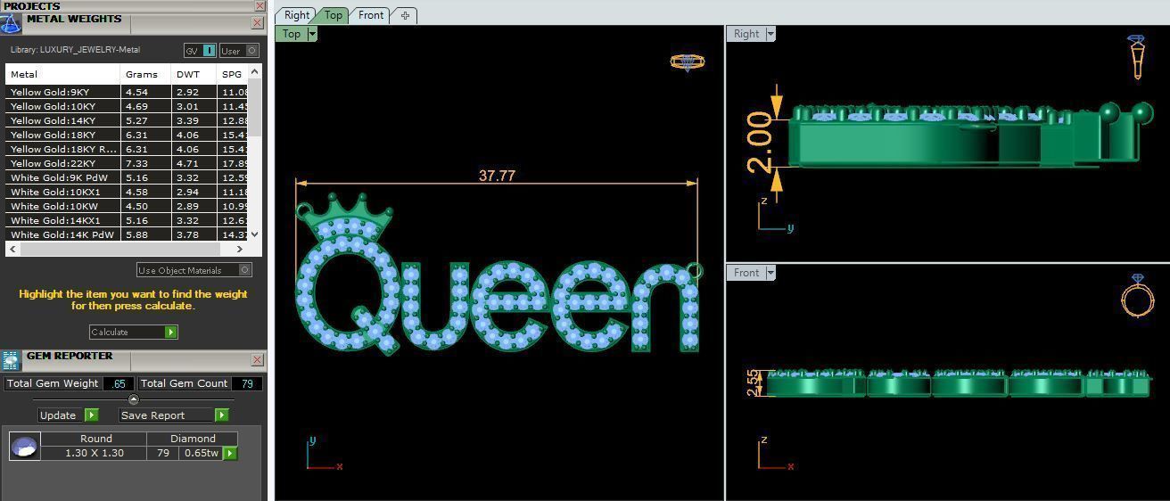 Queen Pendent 3d Model and Render Detail 3D print model_13