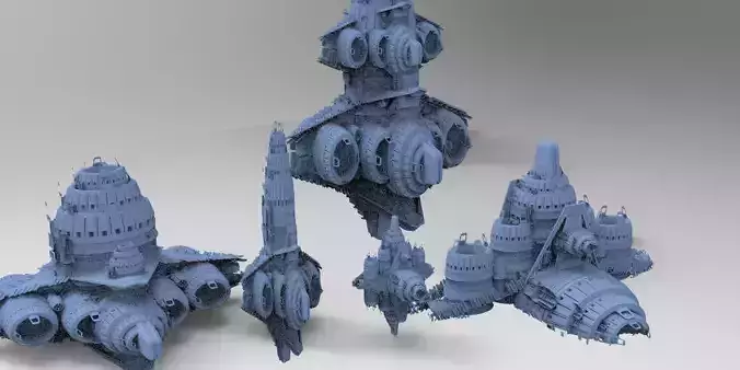 Star Freighter Grand battleship 5 designs 