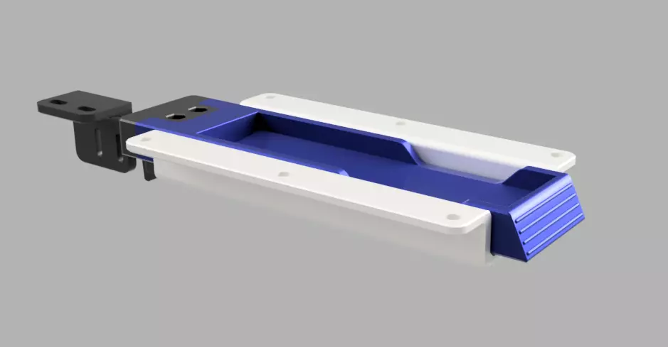 Apple TV 2021 version holder under table mount Push click 3D print model_0