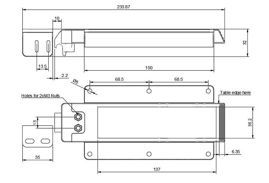 Apple TV 2021 version holder under table mount Push click 3D print model_7