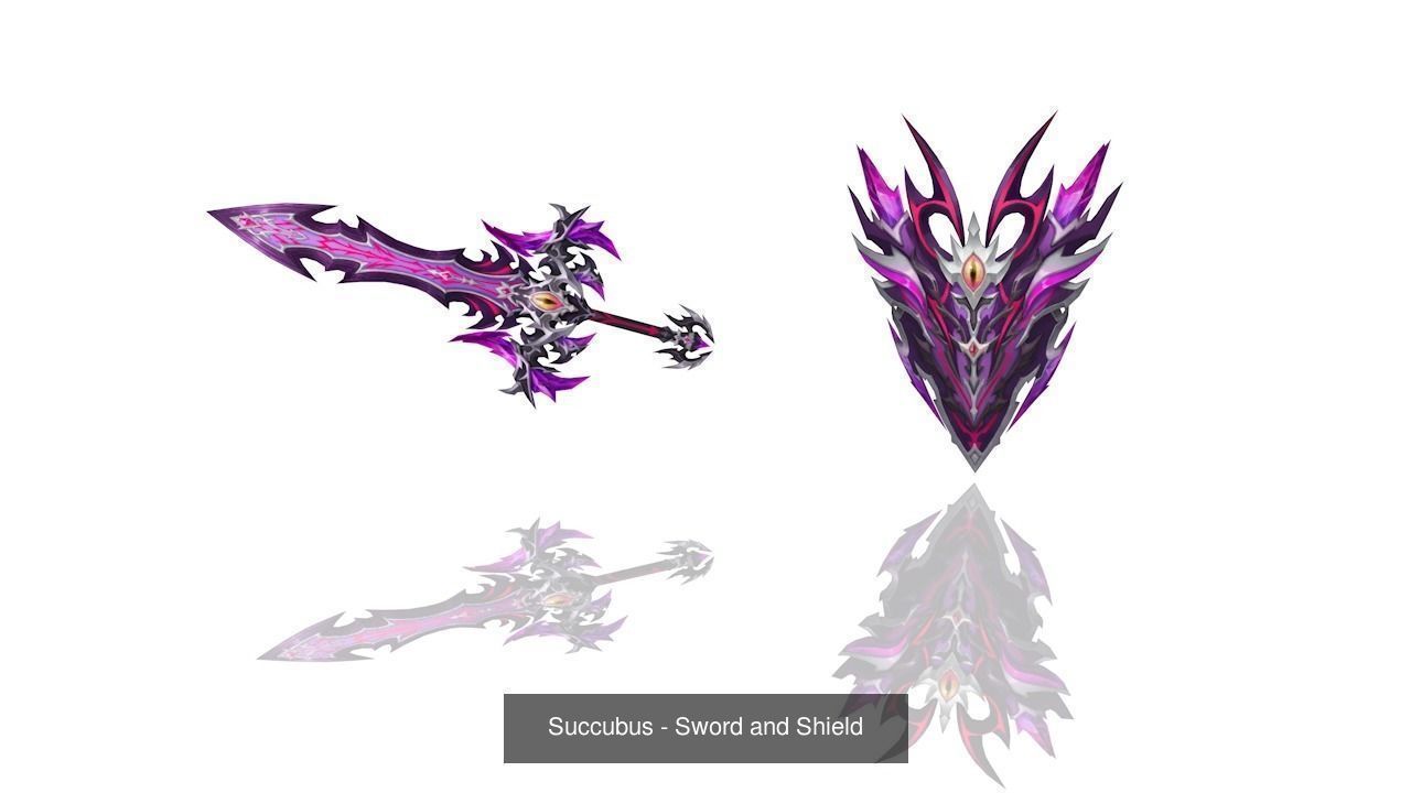 Succubus Weapons 3D Model Collection_10