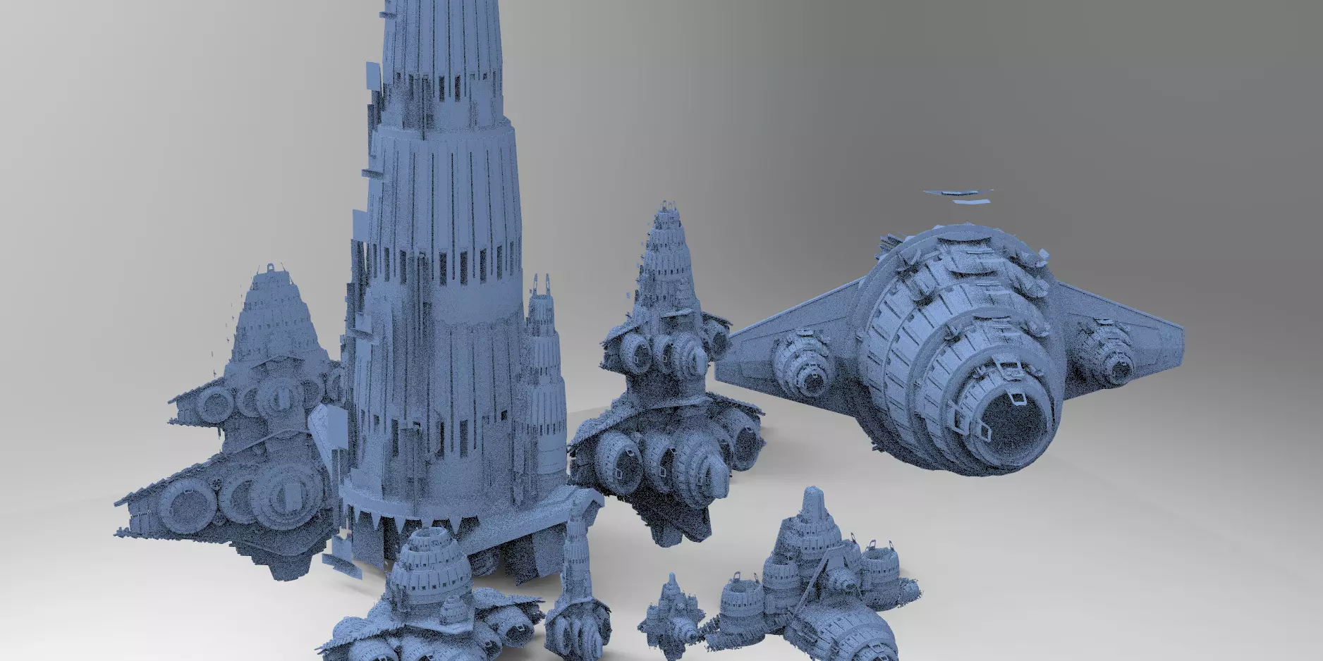 Star Freighter Grand battleship 7 3D model