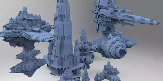 Star Freighter Grand battleship 11 designs 