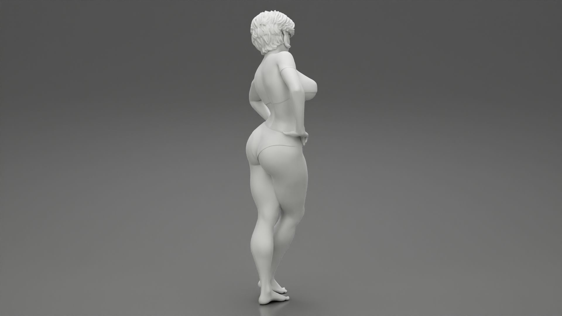 Sexy Fitness Girl Posing 3D print model_5
