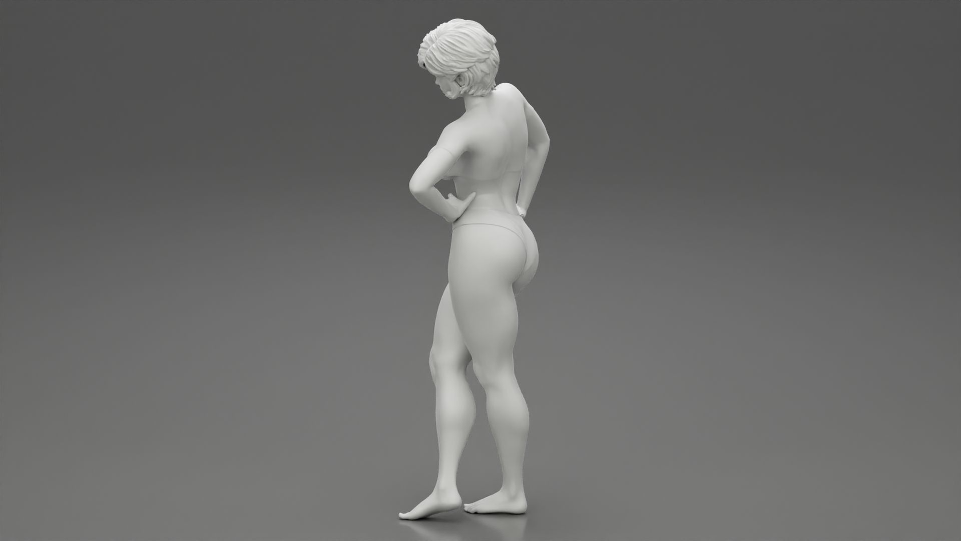 Sexy Fitness Girl Posing 3D print model_9
