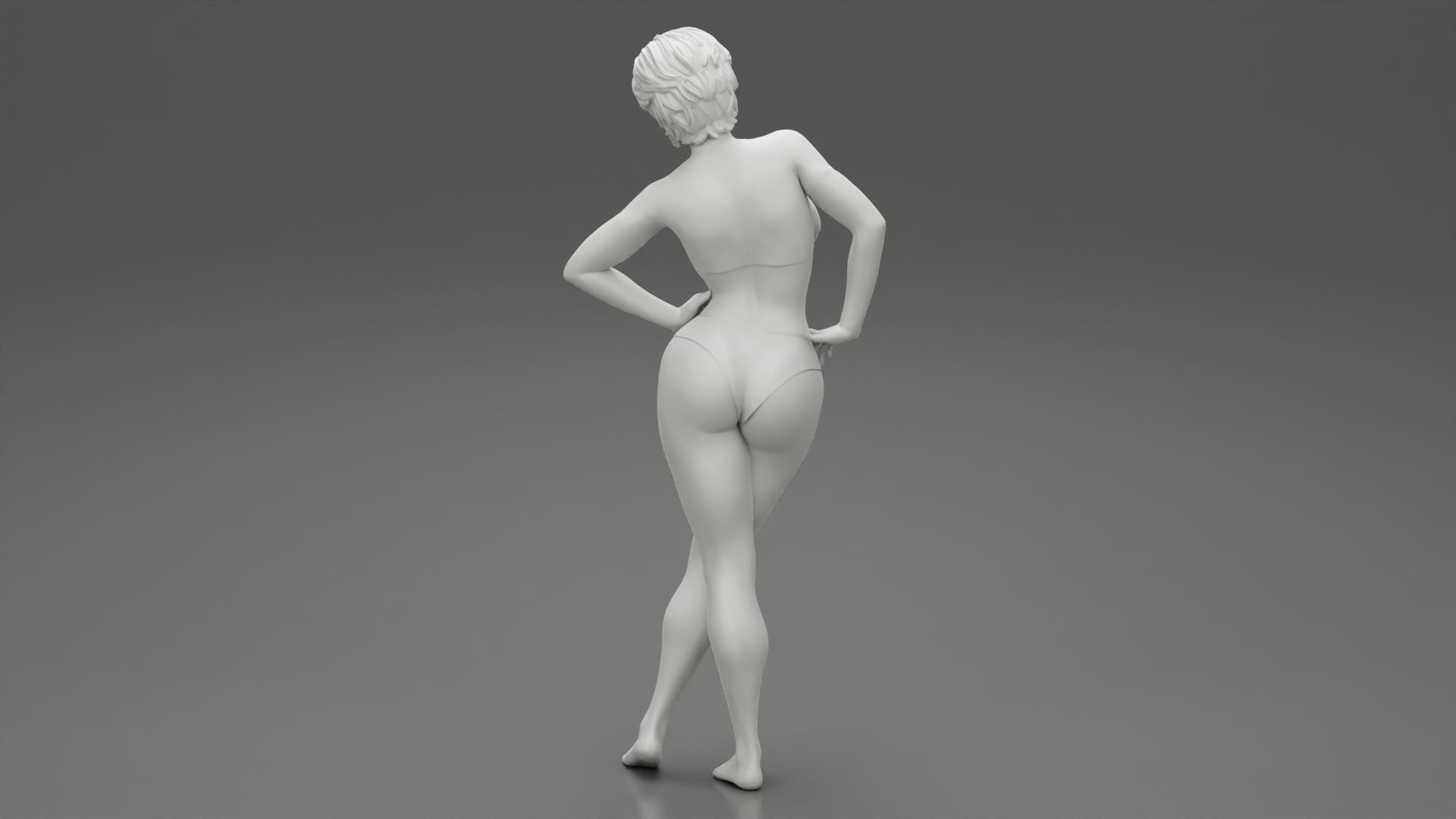 Sexy Fitness Girl Posing 3D print model_7