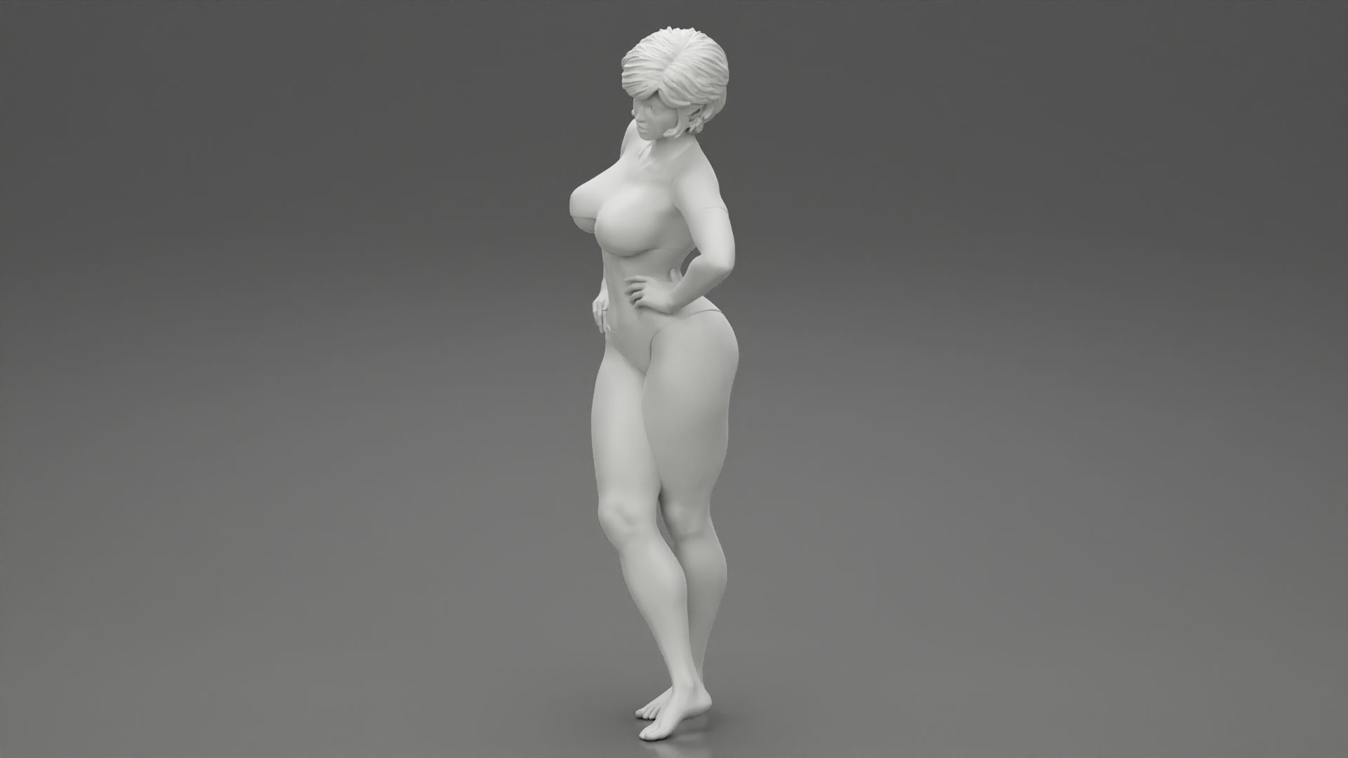 Sexy Fitness Girl Posing 3D print model_11